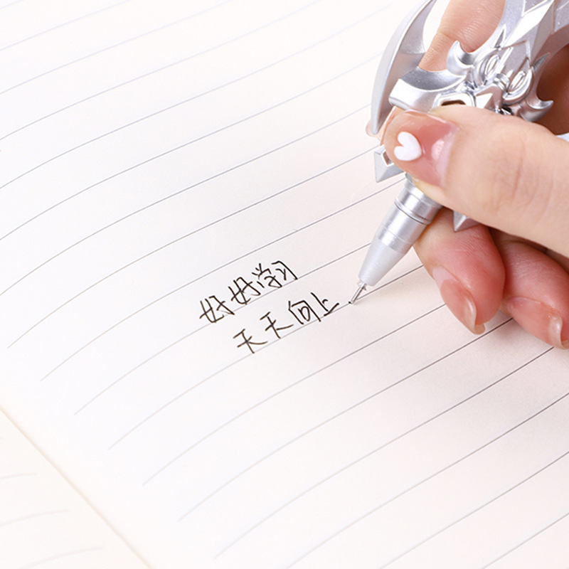 创意文具宝剑/可爱兵器造型/动漫学生水笔白底实物图