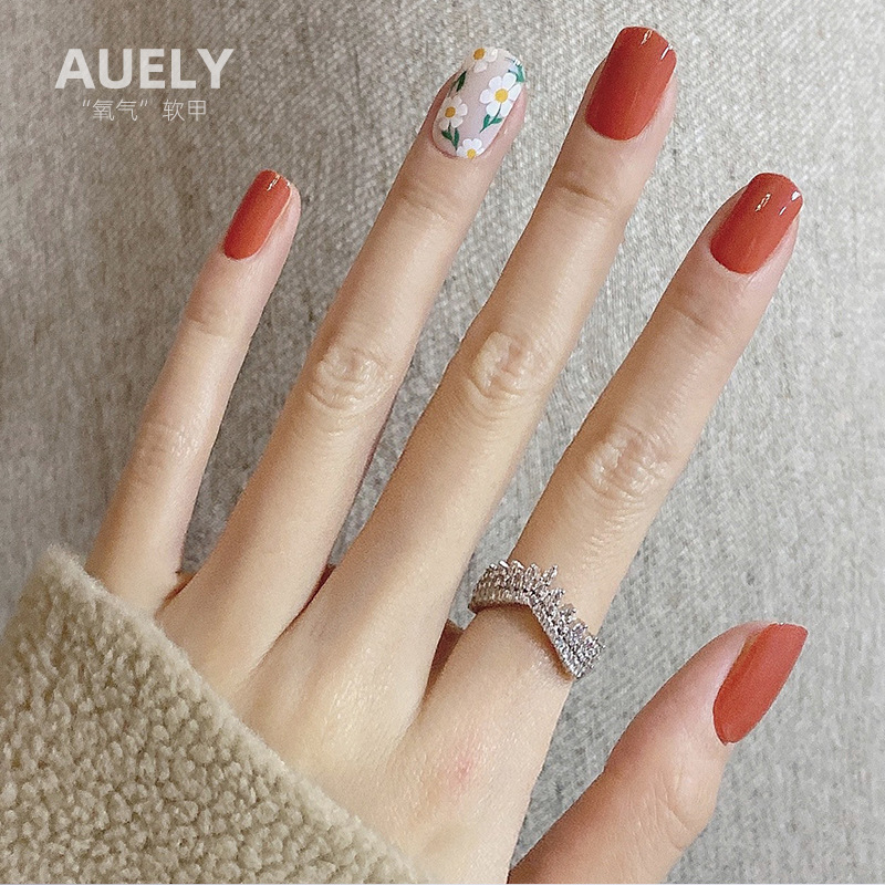 Wearable nail jelly glue, nail nail patches, soft nails, handcrafted finished products, ultra-thin, traceless, short false nail patches, exclusively for export
