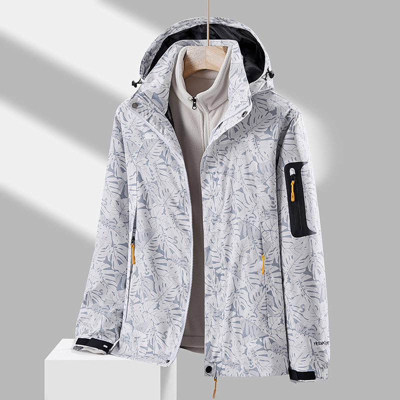 2022 New Factory Direct Outdoor Storm Jacket Three-In-One Two-Piece Couple Windproof Waterproof Warm Ski Wear details Picture