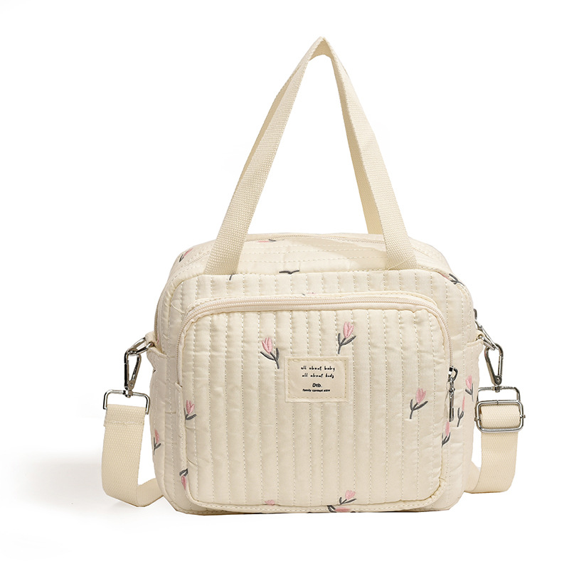 Korean Version Of The Mother Bag Polyester New Bear Embroidery Mother And Child Bag Large Capacity Out Of The Mother Shoulder Crossbody Bag Cross-Border Item Picture