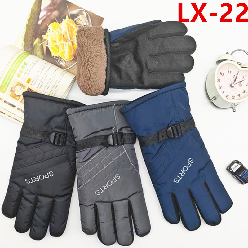 Wholesale of new fleece and thickened warm sports and outdoor skiing gloves, as well as windproof gloves for electric bikes and motorcycles details Picture