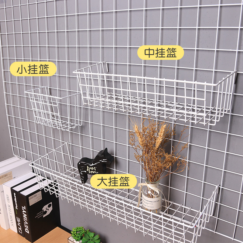 Amazon foreign trade storage rack, blue pallet rack, grid mesh storage basket, bedside, bathroom and toilet hanging basket Application Scenario