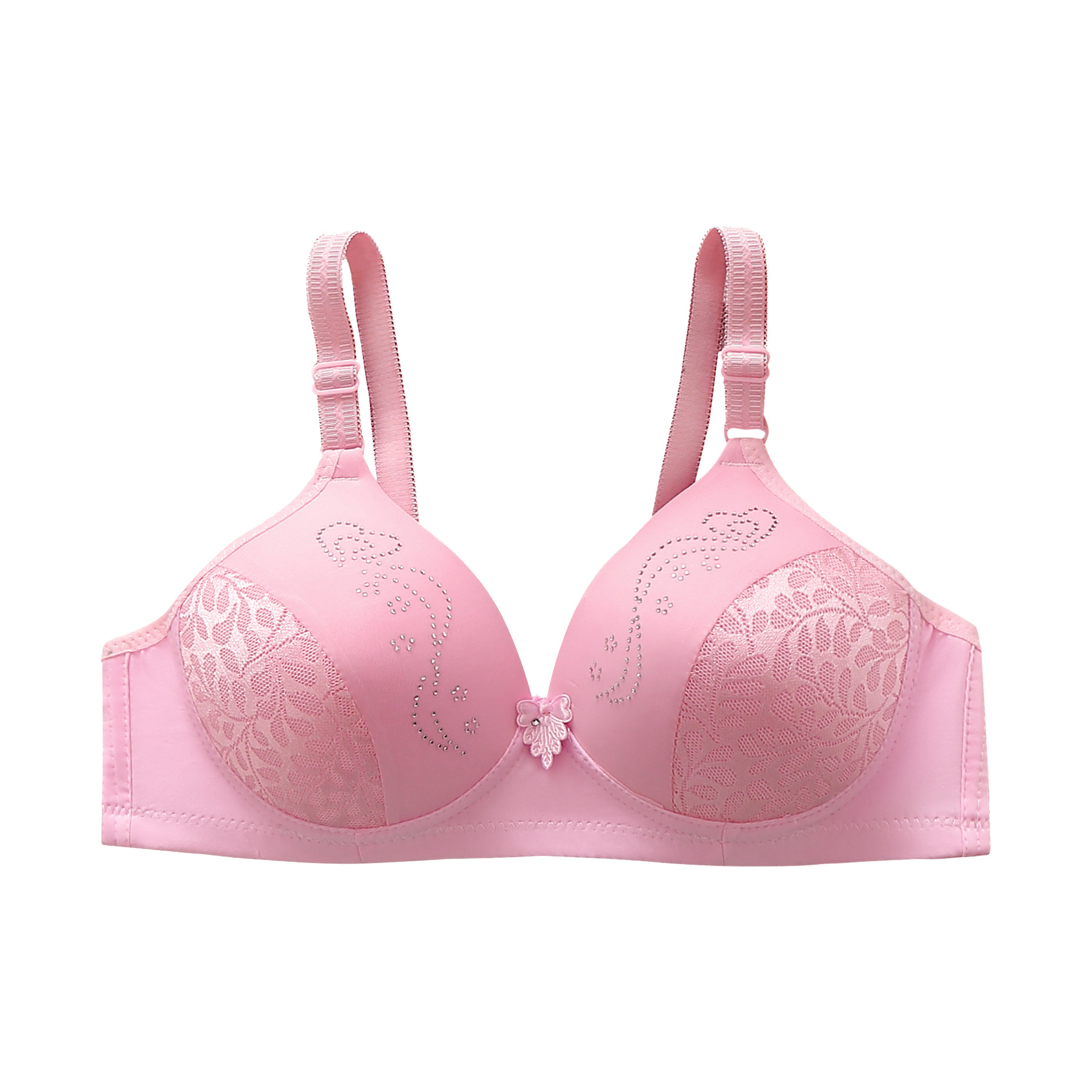 Factory direct supply of new embossed jacquard three-breasted bras, thin lingerie for women and mothers. Cross-border export to the Middle East, South America and Latin America Item Picture