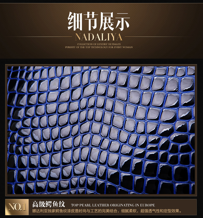 欧美范外贸成熟气质鳄鱼纹石头纹手提包女包跨境轻奢腋下包箱包皮具男士手提袋详情8