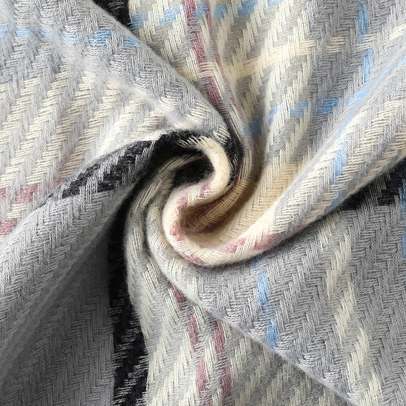 New Plaid Scarf Women's Winter Long Fringed Shawl Fashion Street Imitation Cashmere Warm Shawl Application Scenario