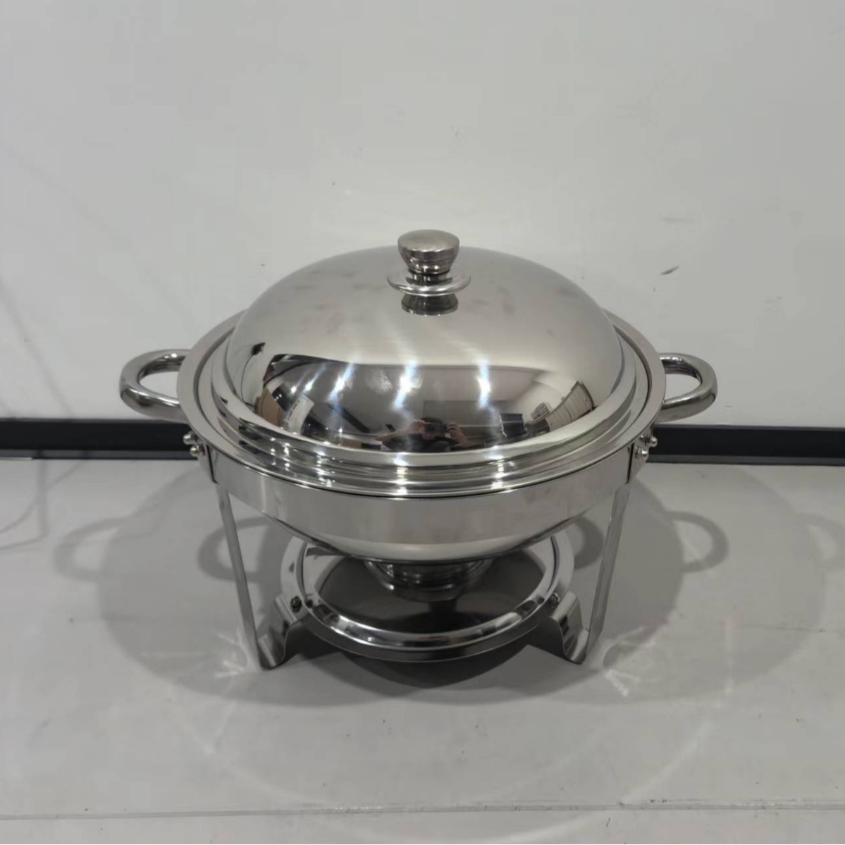 Amazon stainless Steel food stove detachable type CHAFING stove round insulated stove alcohol hot pot CHAFING DISH