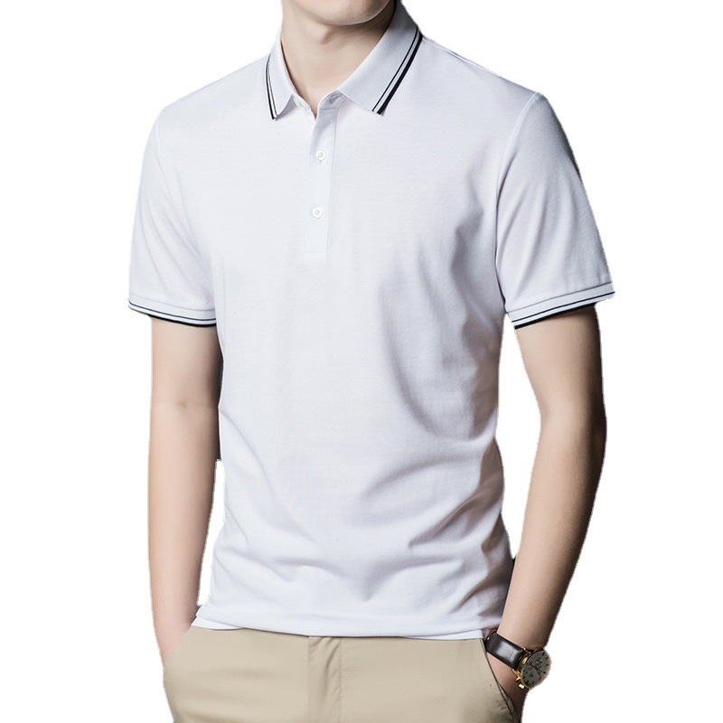 Short-sleeved men's 2022 summer new Korean-style trendy polo shirt, casual and versatile men's top, high-end business men's wear Item Picture
