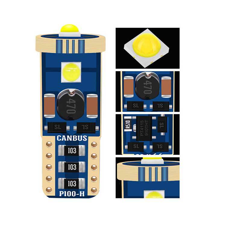 T10 5050 3SMD width indicator light, reading light, license plate light, automotive accessories, Universal light Specification drawing