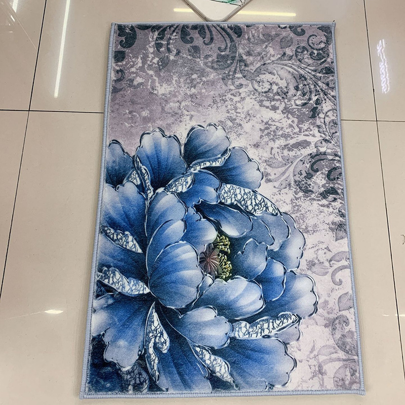 Wholesale of cross-border anti-slip MATS, water-absorbing velvet printed bathroom floor MATS, living room and bedroom carpets from the factory in stock details Picture