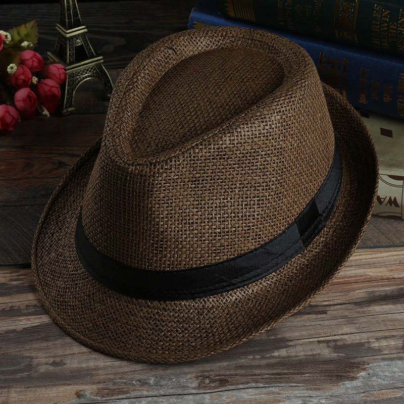 Raffia Straw Hat For Men Summer Sun Hat Couple (Korean Version) Hat For Women Sun Beach Hat Family Style Item Picture