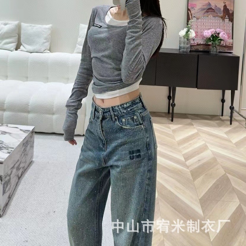 牛仔裤女/直筒女夏/短裤牛仔女生/牛仔/牛仔短裤产品图