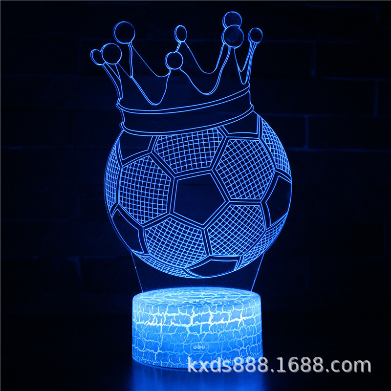 跨境专供足球队标系列3D台灯LED七彩触摸遥控小夜灯USB创意礼品灯详情图5