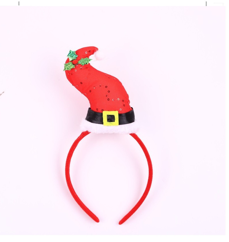 New Luminous Christmas Hat Headband Luminous Bow Tie Christmas Headband Adult Children Gift Christmas Headband Item Picture