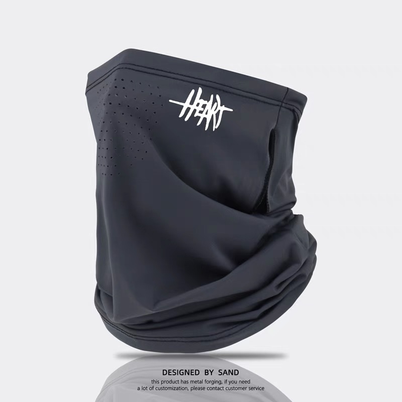 Full-face sun protection face mask, thin UV-blocking outdoor cycling ice silk mask, men's and women's summer neck protection scarf trend Specification image