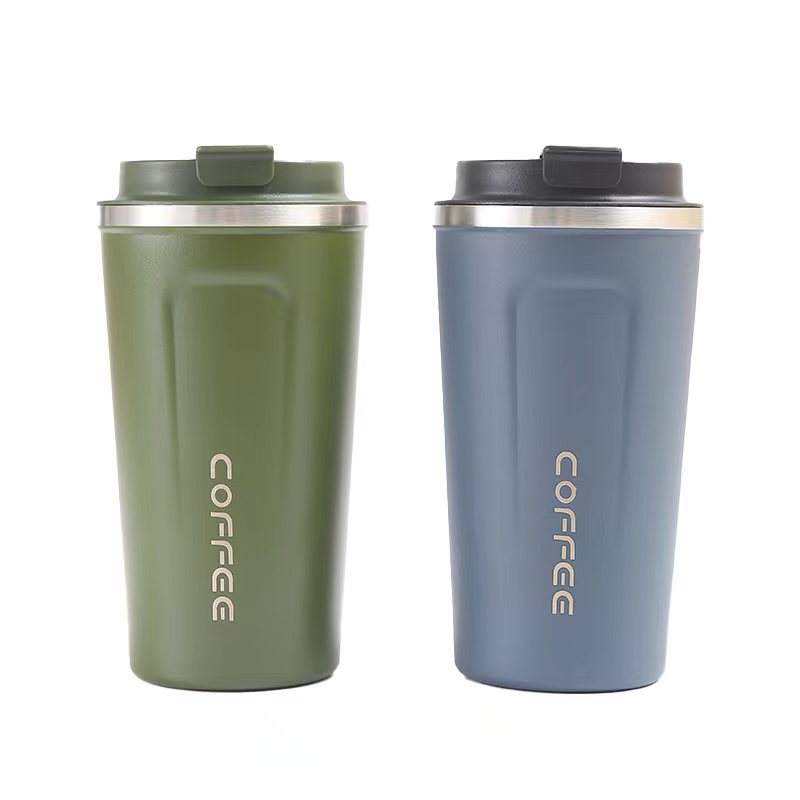 Creative 304 Stainless Steel Coffee Cup Portable Vacuum Double Men's And Women's Casual Cup Business Gift Thermos Cup Wholesale Item Picture