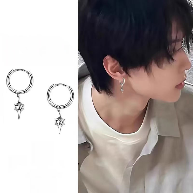 Starlight earrings, a niche men's design with a cold and unique style, are trendy men's ear buckles and a new type of earrings for women and men
