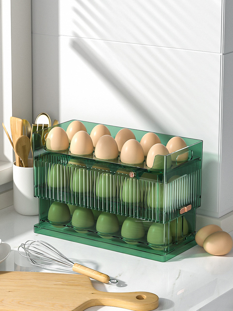 Side of the refrigerator, egg box, egg tray, flip drawer, egg storage box, timing preservation, side door of the refrigerator, egg box 01189-5071