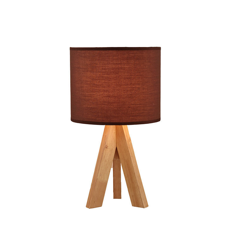 Nordic table lamp, bedroom bedside table light, led night light, Japanese solid wood, simple and creative, modern internet-famous breastfeeding lamp Item Picture