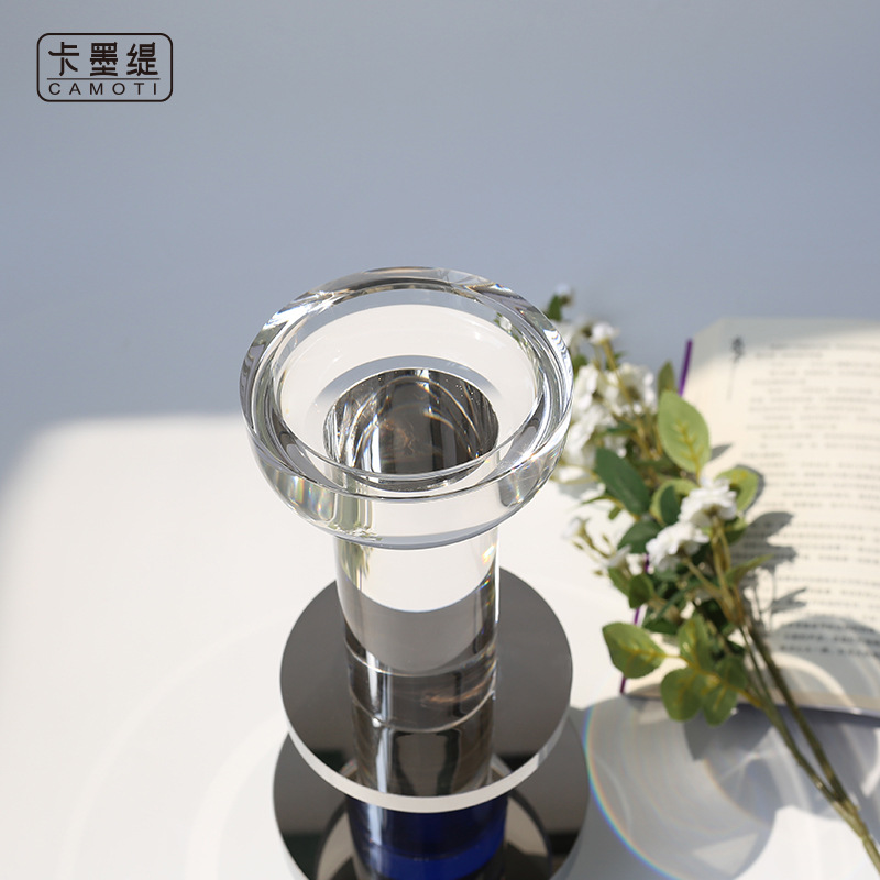 Cametti creative crystal candlestick ornaments, modern home, hotel, wedding, restaurant utensils, candle display stands wholesale Specification image