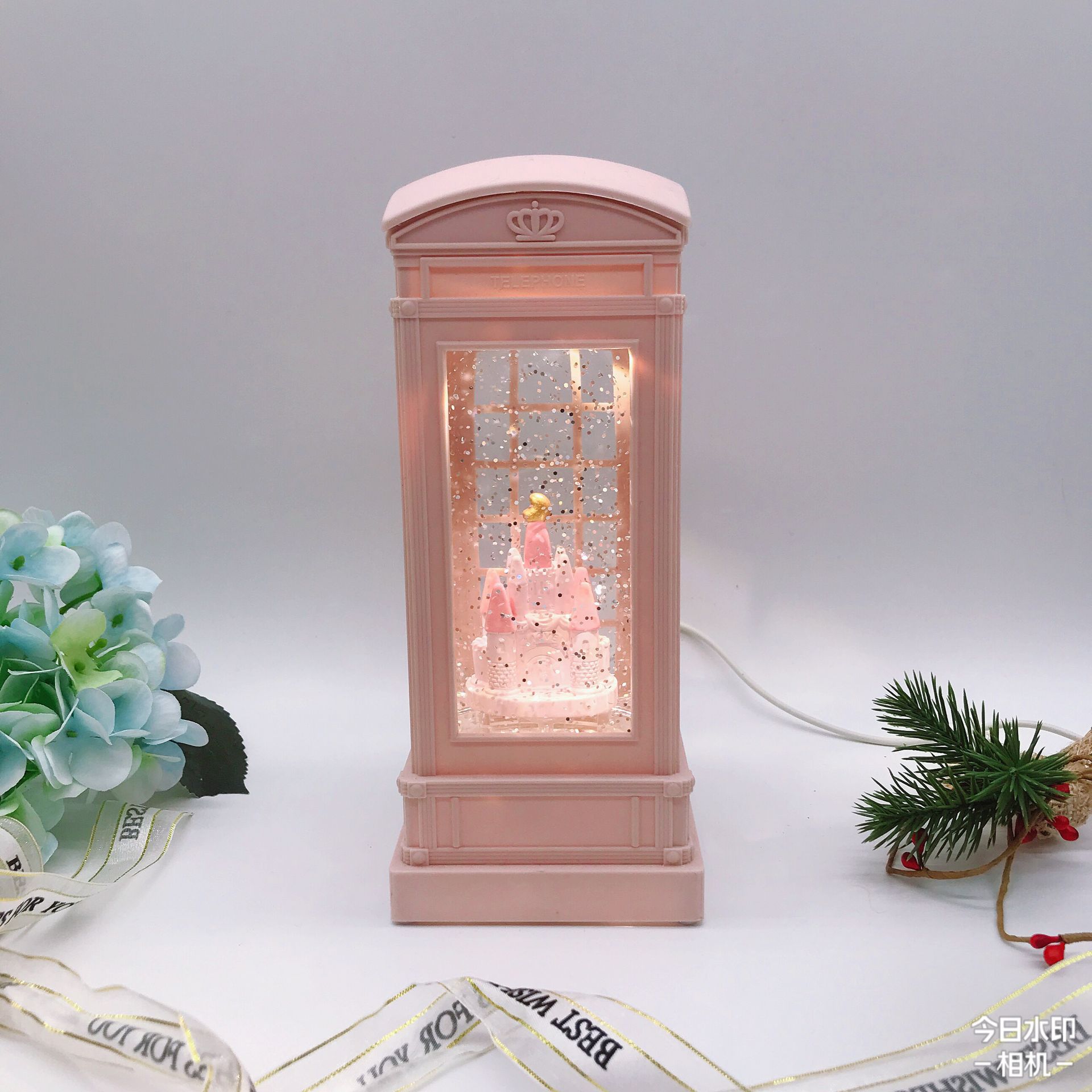 Girl Birthday Gift Phone Box Waterflood Light Music Box Aisha Ballet Girl Creative Music Box Decoration