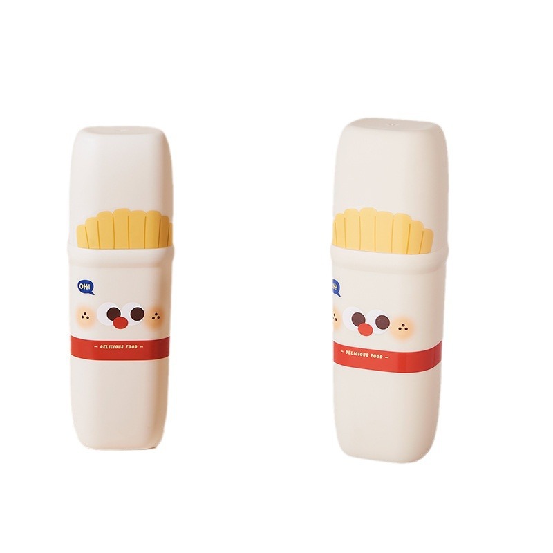 Travel toiletries cup set 2-in-1 business trip wonder, travel mouthwash cup, tooth cup, portable toothpaste and toothbrush storage Item Picture