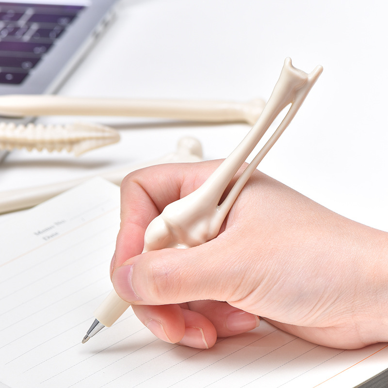 Stock Bone Pen Creative Personality Signature Pen Strange Stationery In Oil Pen Funny Ballpoint Pen details Picture