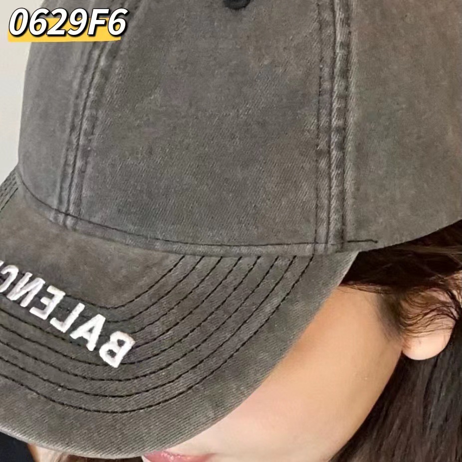 Couple's brim letter baseball cap 2022 summer new washed ground fur done old vintage duck cap 0629F6