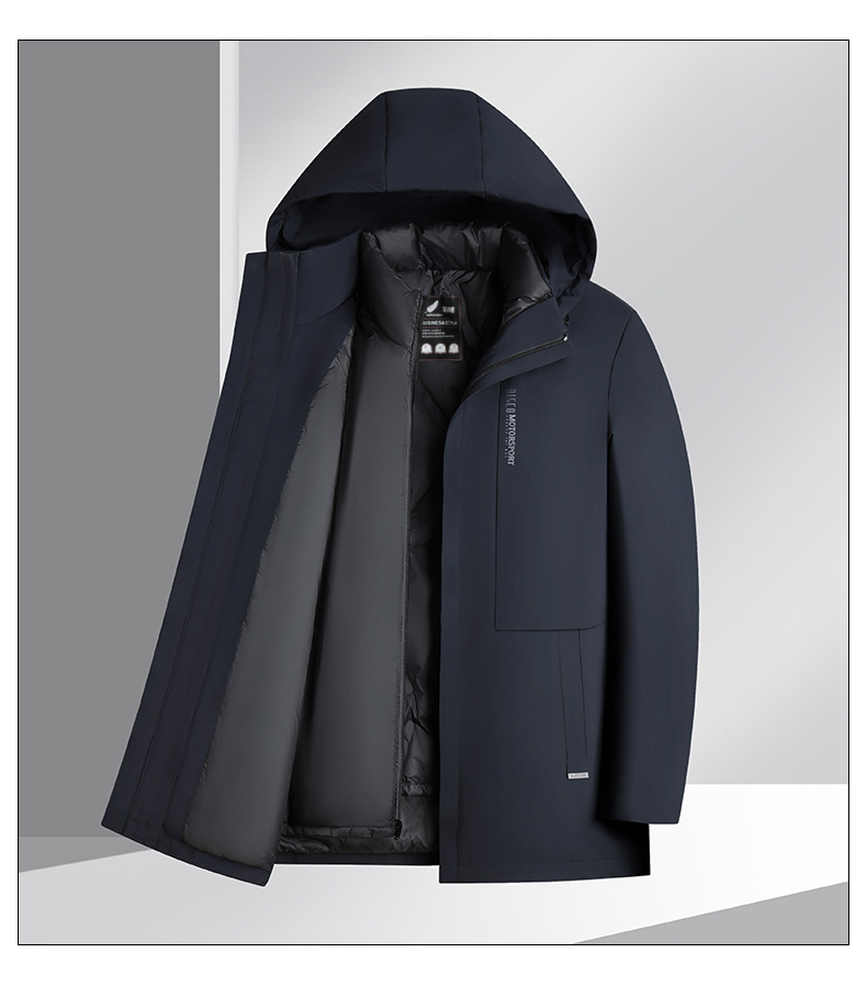 冬装羽绒服男士中长款连帽保暖加厚外套冬季中老年鹅绒男防寒详情15