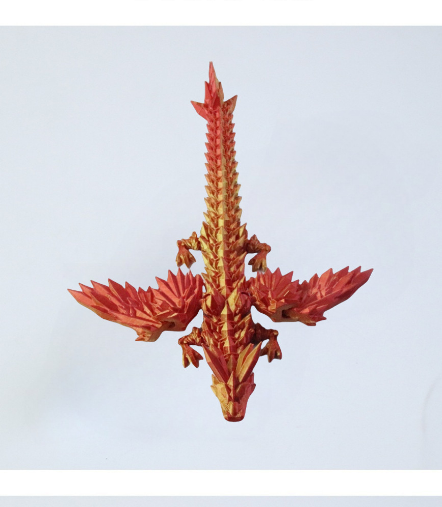 3d打印龙摆件3D打印水晶飞龙跨境龙蛋礼品中国龙手办玩具宝石龙详情11