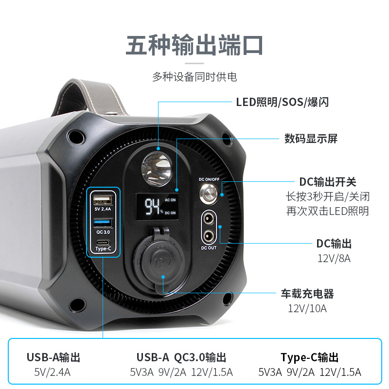 户外应急移动/供电储能电源/太阳能大功率细节图