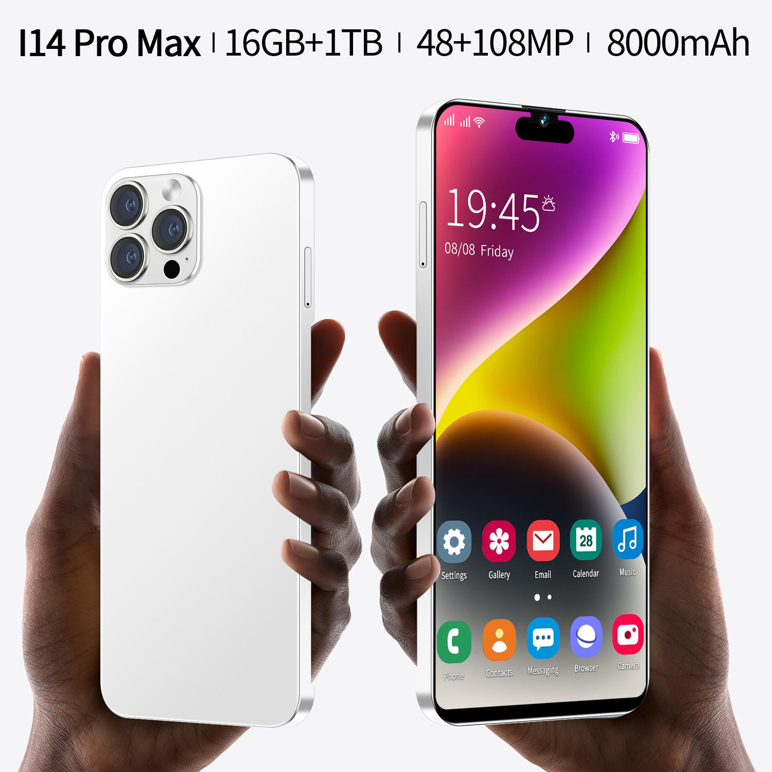 The new I14PM cross-border mobile phone 6.8 inch 1+16 Android smartphone foreign trade integrated machine source manufacturer details Picture
