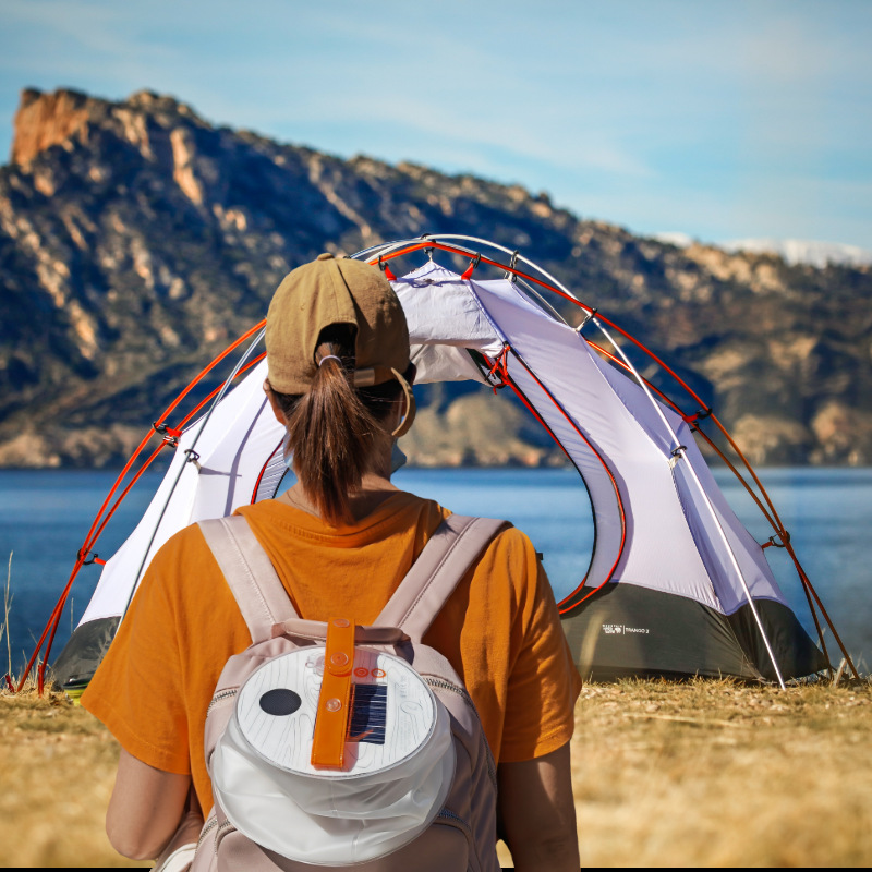 ZTARX Cross-border Outdoor Camping Lamp, Waterproof Folding Bluetooth Solar Inflatable Lamp, Magnetic camping tent lamp Application Scenario