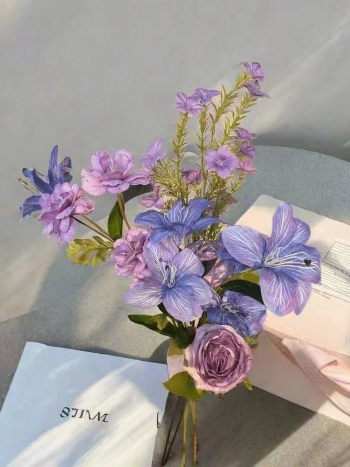 莫奈花园紫色仿真花网红拍照打卡造景diy布置橱窗软装搭配假花详情10