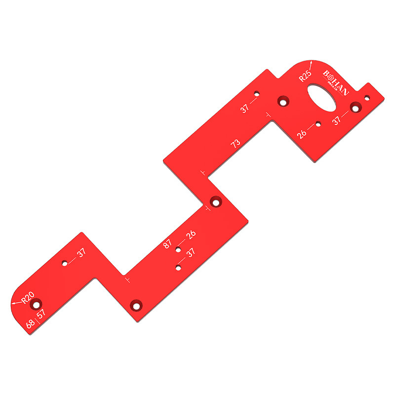 Bohan handleless slotting mold, U-shaped groove, thickened aluminum alloy material, is a perfect positioning slotting tool for cabinets and wardrobes Item Picture