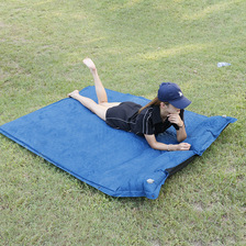 户外便携充气垫 野餐露营自驾游麂皮绒气垫5cm加厚拼接自动充气垫