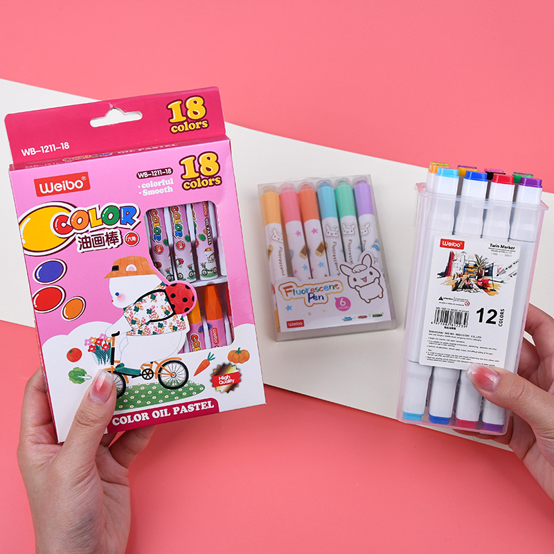 Weibo creative stationery primary school students prize children New Year gift stationery set Application Scenario