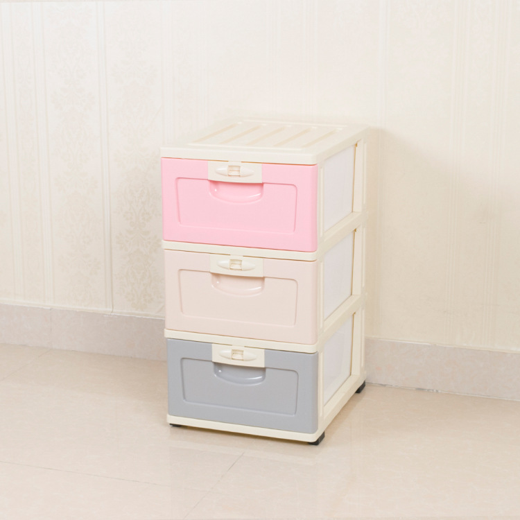 Hongda 10# Multi-Layer Arbitrary Plastic With Self-Locking Function Macaron Color Stitched Cabinet Dormitory Drawer Closet details Picture