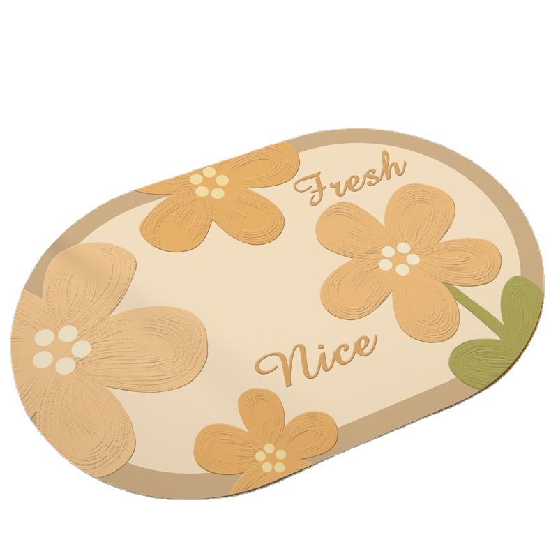 Soft diatom mud floor mat for the bathroom door, anti-slip mat for the household entrance door, and absorbent mat for the bathroom entrance Item Picture