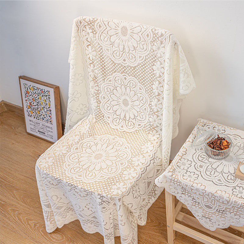 . Lace Tablecloth Ins Style Coffee Table Square Atmosphere Rectangular Table Mat Round Tv Stand Nightstand Cover Specification drawing