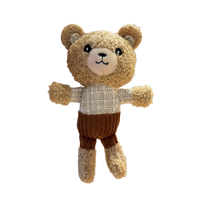 Wholesale of teddy plush long-legged pudding bear plush toys, keychains, bear dolls, bags, pendants, and small gifts Item Picture