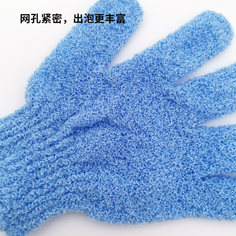 【LOVELY HOME】【 Chi Jia 】 Manufacturer does not disperse Exfoliating bath scrub gloves, Monochrome five-finger bath scrub towel, Korean nylon bath gloves wholesale Specification image