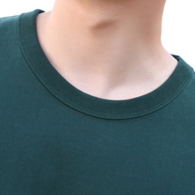 300g heavy-duty pure cotton white T-shirt, long-sleeved men's autumn and winter loose solid color matte thickened base white T-shirt couple's outfit Specification image