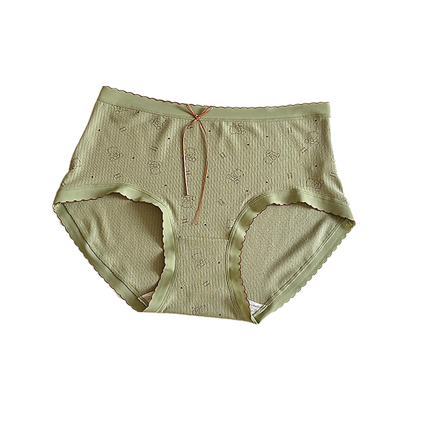 内裤/内裤女士高腰舒适/女士內裤/女士内裤/女士平角中腰白底实物图