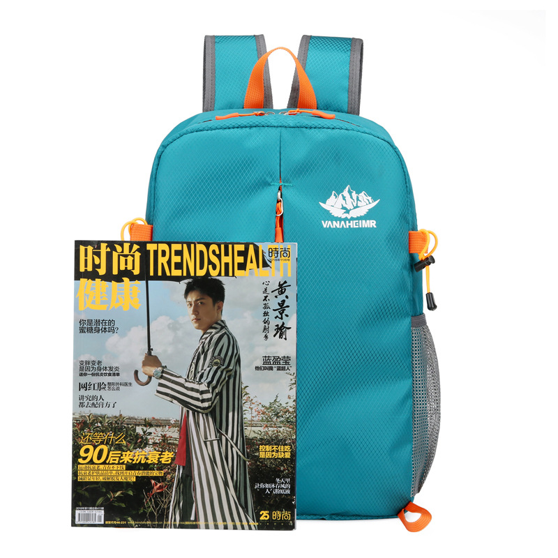 New cross-border outdoor folding bag, travel and leisure backpack, lightweight and large-capacity backpack, student schoolbag logo Specification image