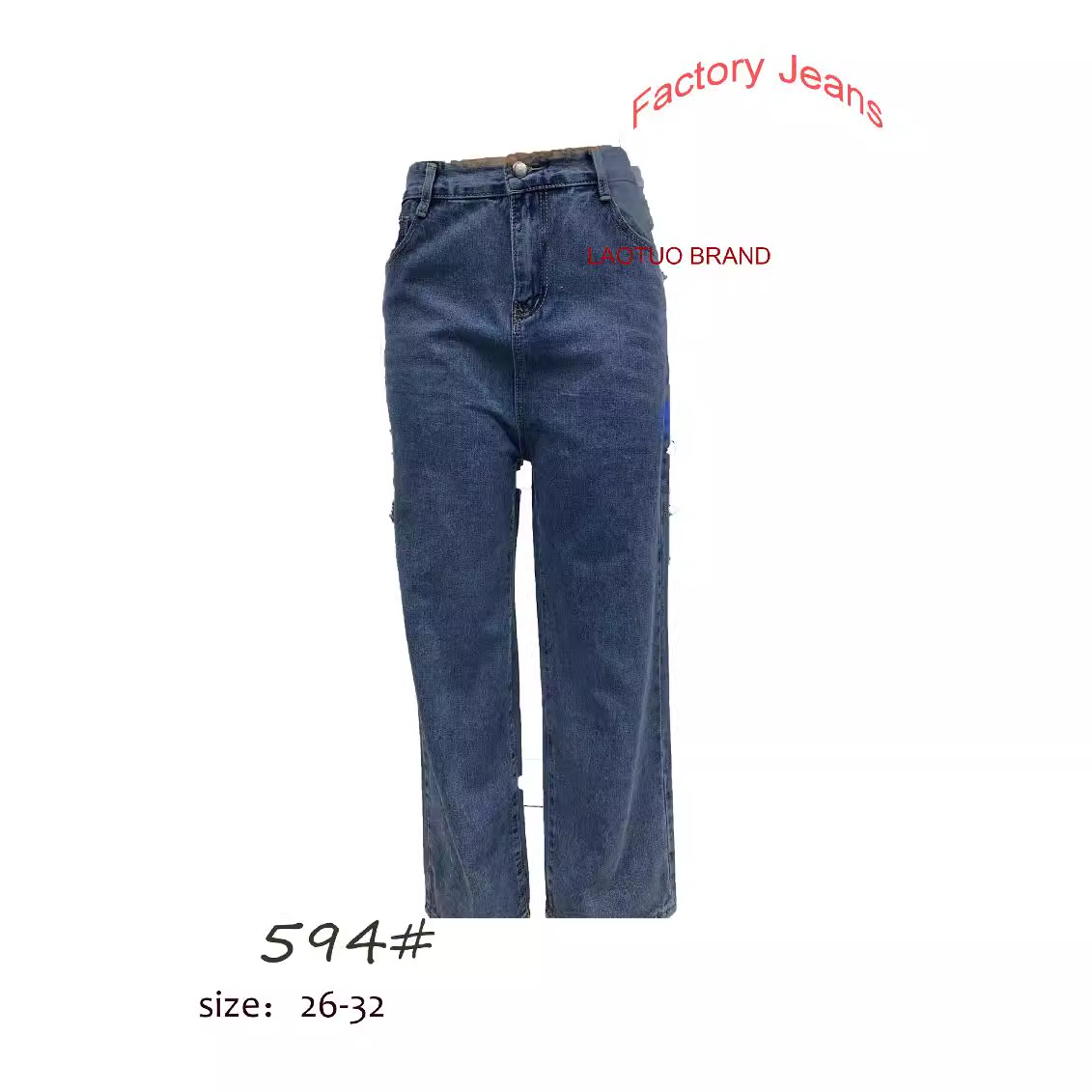 foreign trade jeans denim women jeans Stretch jeans Summer Ripped jeans details Picture