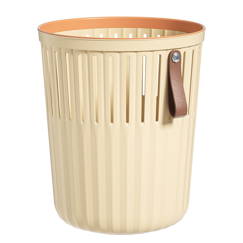 Kitchen Large Trash Can Household Living Room Bedroom Trash Can High Appearance Level Toilet Toilet Without Lid Pressure Ring Paper Basket Item Picture