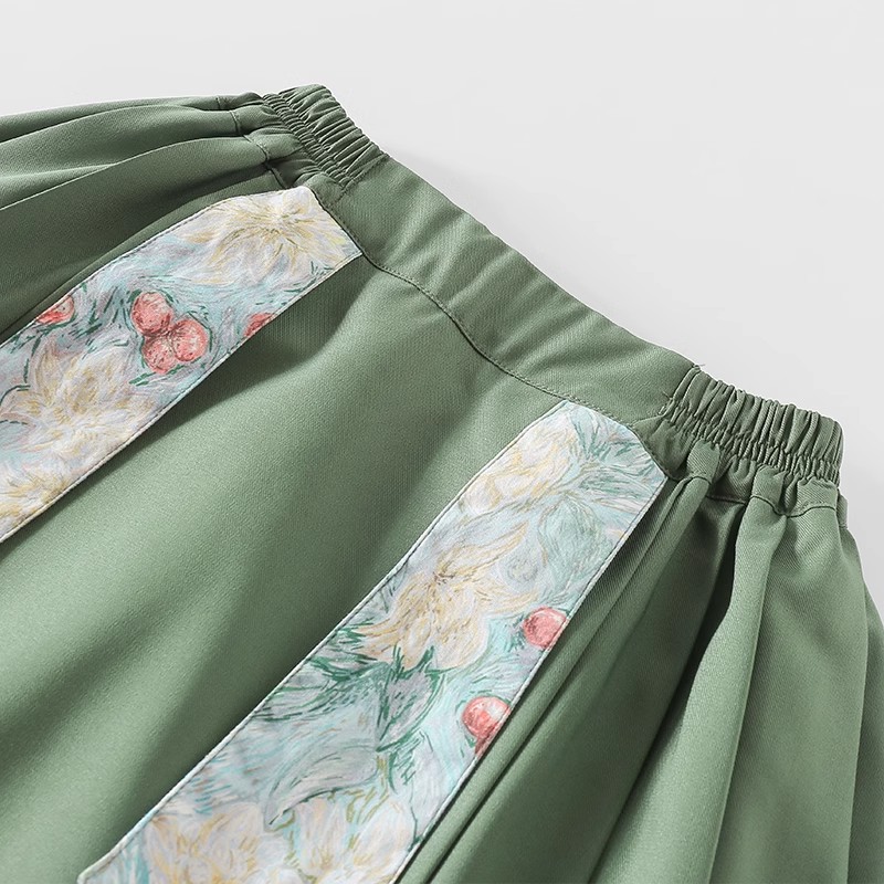 National Trend Girls' parent-child Hanfu Set, National Style Set 2025 Spring National Style Girls' Shirt, vest and Skirt Three-piece set Application Scenario