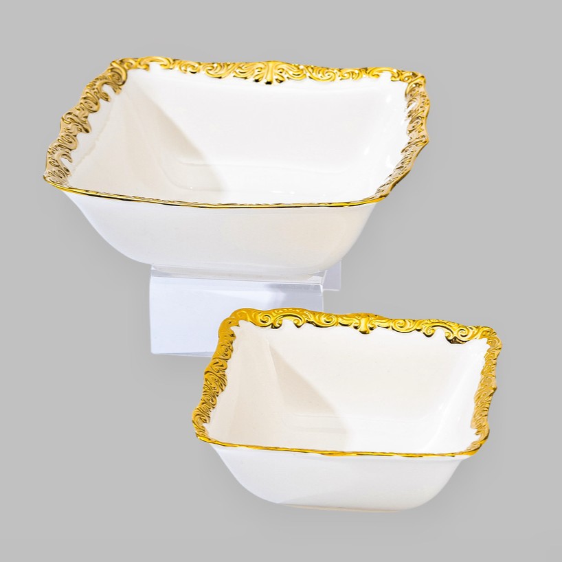 Wholesale of light luxury ceramic tableware sets, high-end gold-plated plates with gold edges Application Scenario