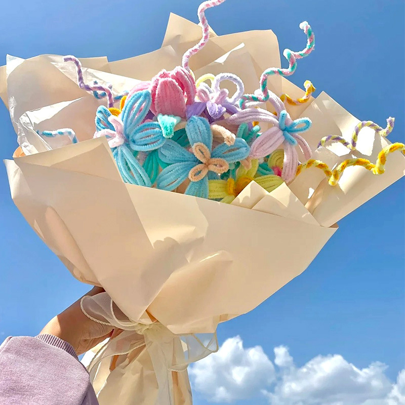 Factory direct sales of cross-border wool strips, twisted rods, eco-friendly materials, wool roots, DIY handcrafted educational toys for kindergartens Application Scenario