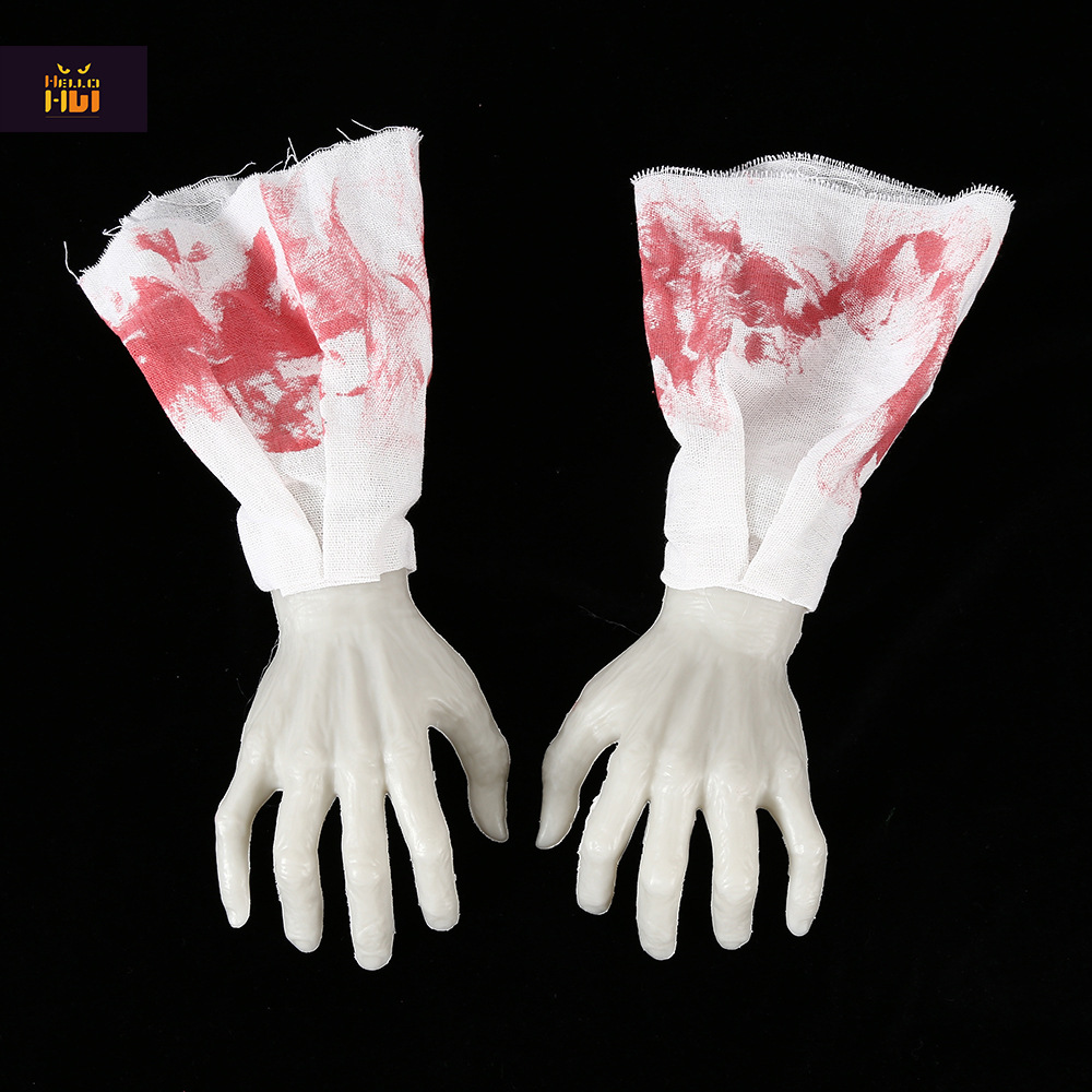 Halloween zombie glow old man to insert decorative patio outdoor decoration arm lawn pile layout props Application Scenario